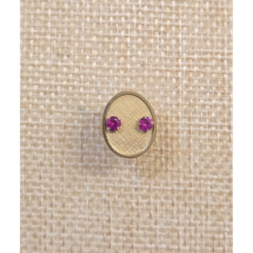 1960s 12k Gold & Ruby Foster Lapel Pin